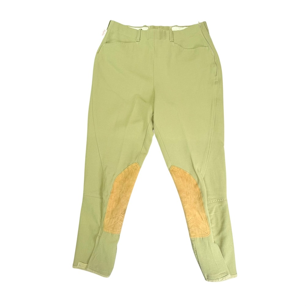 Tailored Sportsman Riding Breeches Women 28 Tan Vintage Suede Knee Patch USA